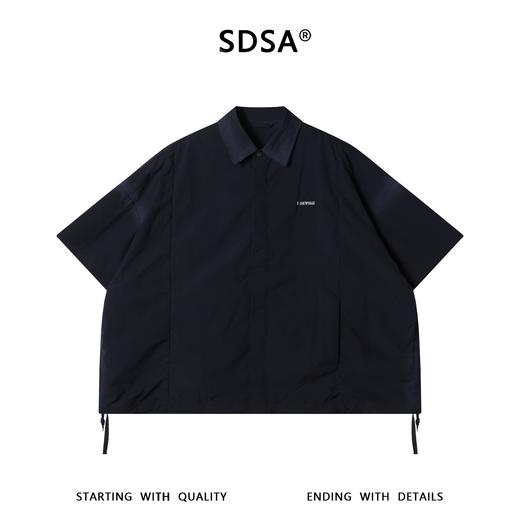 SDSA男装2026新款高贵轻奢原创设计扎染刺绣字母短袖衬衫百搭舒适 商品图0