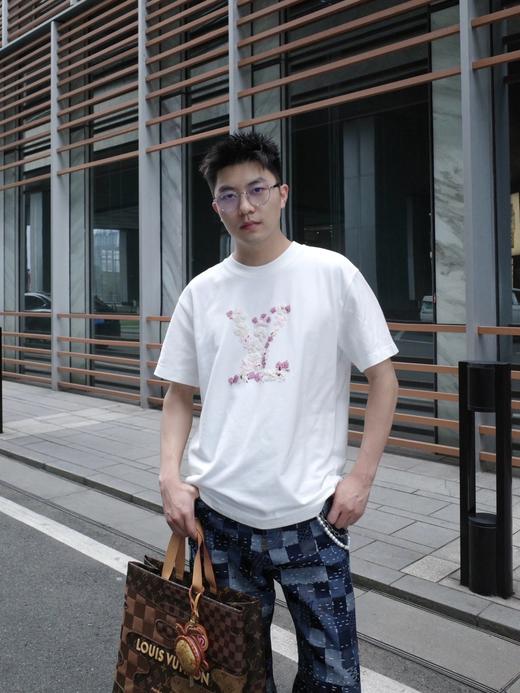 驴家 25ss字母logo真丝织带手工花短袖T恤 男女同款 （DY） 商品图8