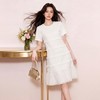 奢姿大码女装2026夏季荷叶边拼接圆领连衣裙胖妹妹简约风时尚裙子9962854509 商品缩略图4