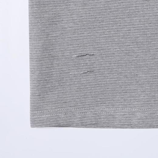 SDSA男装2026新款高贵轻奢老钱风条纹破洞POLO衫短袖T恤百搭上衣 商品图4