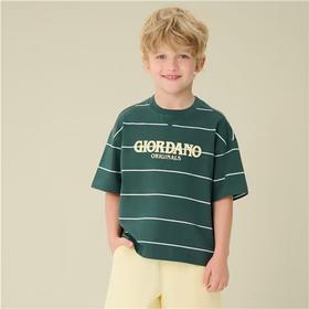 佐丹奴童装26年新款全棉平纹复古印花短袖T恤衫03086271