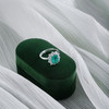 子佩集【锦程焕彩】银S925戒指【PYR6037-XF】培育宝石祖母绿2601 商品缩略图1