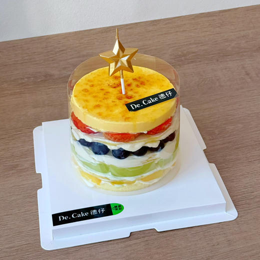 烤布蕾彩虹水果千层-6寸 商品图0