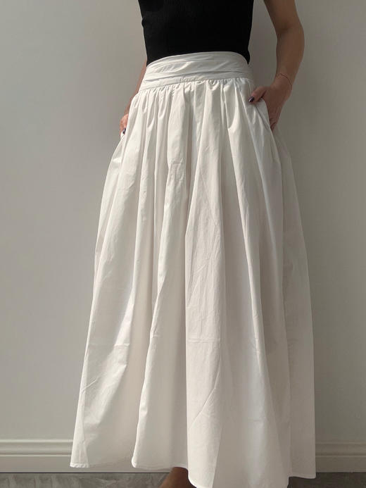 YANYI CHANG｜91880530 腰部抽褶量感半裙 [ 雅白 ] 商品图7