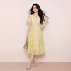 奢姿大码女装2026夏季褶皱减龄连衣裙胖妹妹甜美风时尚V领裙子9962894574 商品缩略图3