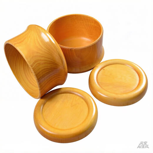 超大号香榧木本榧棋罐本因坊型碁罐 商品图1