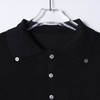 SDSA男装2026新款高贵轻奢极简风纯色纽扣翻领针织短袖T恤百搭潮 商品缩略图1