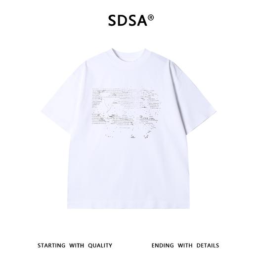 88291SDSA男装2026新款高贵轻奢美式潮牌撞色印花字母圆领短袖T恤宽松 商品图1