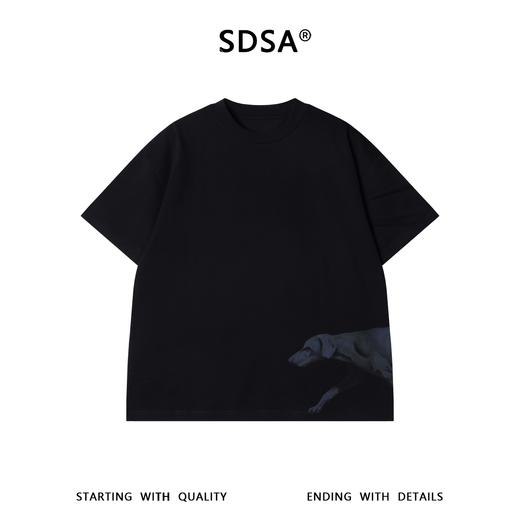 SDSA男装2026新款高贵轻奢小众设计动物印花圆领短袖T恤宽松百搭 商品图2