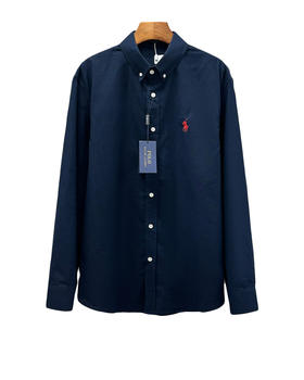 男款亚麻刺绣长袖衬衫la