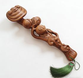 泰山非遗桃木如意摆件镇宅招财乔迁开业送礼公司办公桌摆件装饰品