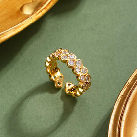 子佩集【璀璨宣言】银S925戒指【MYA210】镀金双排钻2601