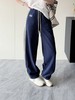 the bar*蓝色运动风侧条纹休闲阔腿裤 商品缩略图0