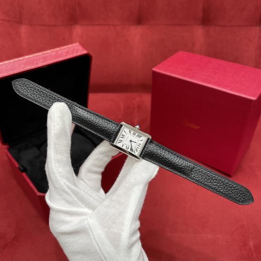 卡地亚 坦克系列 腕表 镀银珠光表盘316L精钢矩形表壳41mm-31mm 商品图2