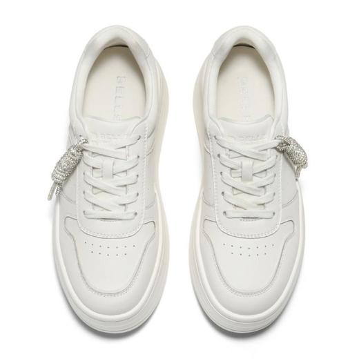 联域2楼Belle女鞋(新百购)百丽女鞋2026春季简约厚底小白鞋免系带面包鞋休闲板鞋F1V1 F1V1D 商品图3