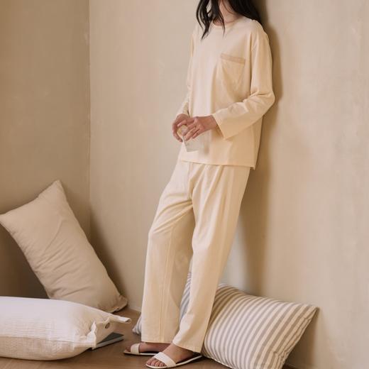 【比裸睡还舒适的家居服套装】壳木高感棉 · 拼色家居服9841，亲肤软糯，自然舒适  商品图2