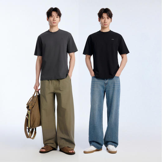 NPC潮牌【索罗娜】凉感速干T恤宽松休闲情侣纯色短袖男NP61TE20 商品图1