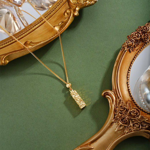 子佩集【瞬华定格】银S925套链【XL070500KB】项链镀金方块2601 商品图1