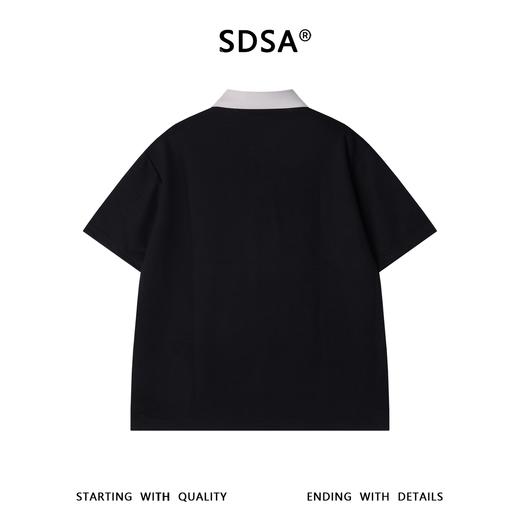 SDSA男装2026新款高贵轻奢潮牌肌理感撞色polo领短袖T恤百搭上衣 商品图4