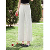 鹿向南「白野星辰」高级感白色显瘦气质牛仔裤女夏季直筒遮肉长裤 商品缩略图0