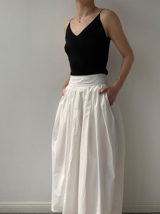 YANYI CHANG｜91880530 腰部抽褶量感半裙 [ 雅白 ] 商品图0