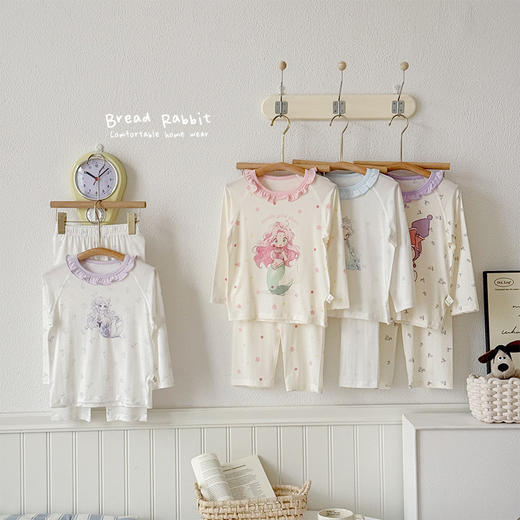 【59元起2套】面包兔春夏新款莱赛尔A类儿童家居服套装卡通空调服 商品图6