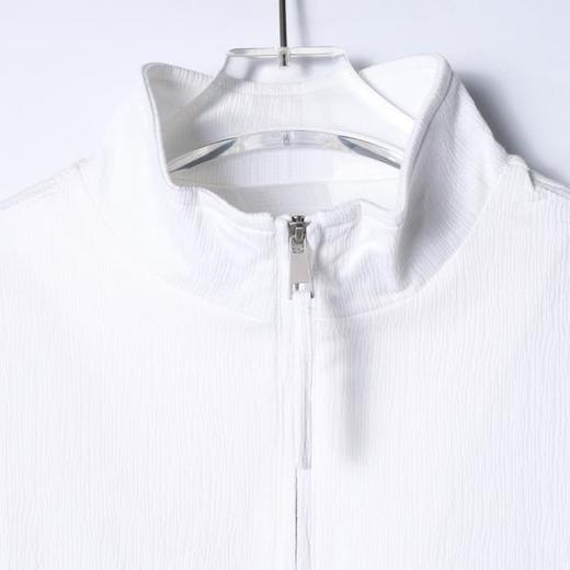 SDSA男装2026新款轻奢韩版半拉链立领短袖T恤百搭下摆松紧设计 商品图1