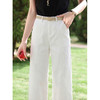 鹿向南「白野星辰」高级感白色显瘦气质牛仔裤女夏季直筒遮肉长裤 商品缩略图2