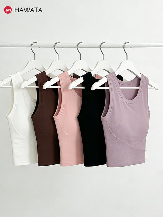 哈瓦塔罗纹短款速干背心 H360101 商品图5