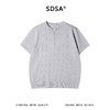 266010SDSA男装2026新款高贵轻奢老钱风纯色竖纹亨利领短袖T恤百搭上衣 商品缩略图1