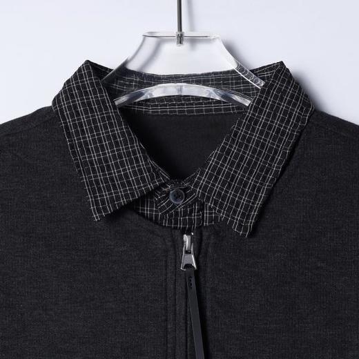 SDSA男装2026新款高贵轻奢潮牌拼接半拉链翻领假两件短袖T恤百搭 商品图1