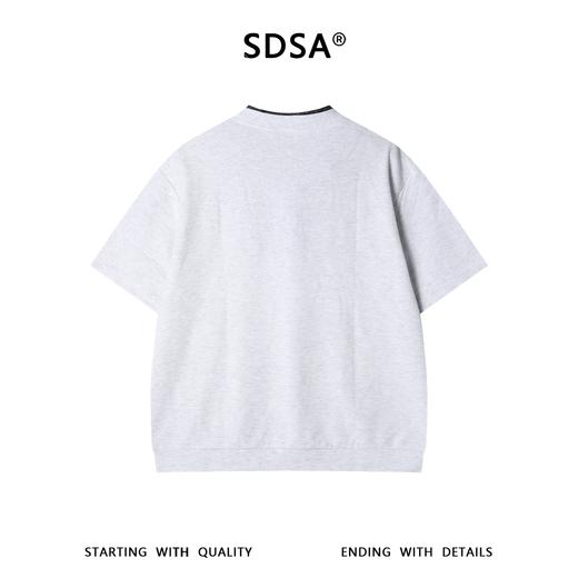 26602SDSA男装2026新款高贵轻奢韩系拼接半拉链立领短袖T恤百搭上衣潮 商品图4