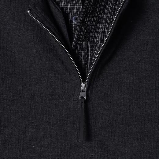 SDSA男装2026新款高贵轻奢潮牌拼接半拉链翻领假两件短袖T恤百搭 商品图2