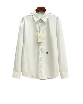 中性款宽松刺绣长袖衬衫ba008