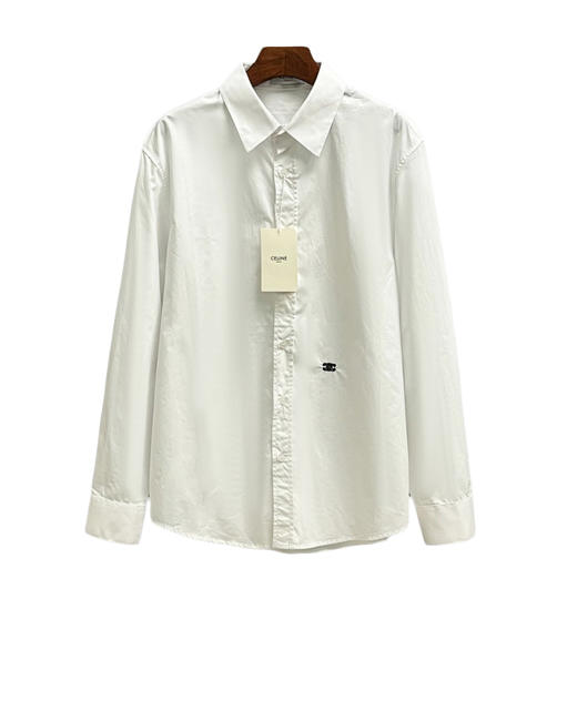 中性款宽松刺绣长袖衬衫ba008 商品图0