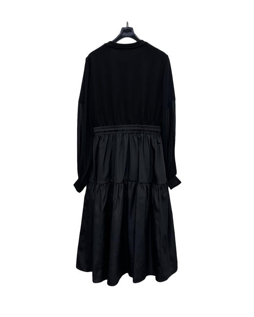 女款拼接抽绳连衣裙he018 商品图1