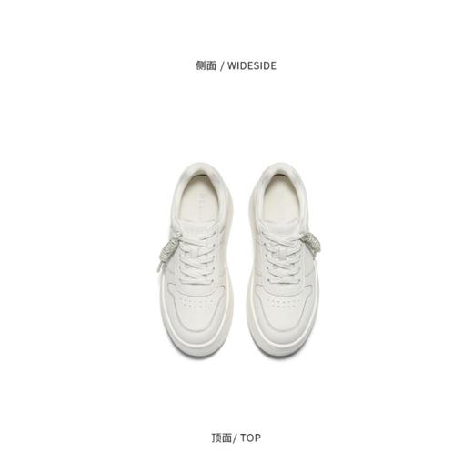 联域2楼Belle女鞋(新百购)百丽女鞋2026春季简约厚底小白鞋免系带面包鞋休闲板鞋F1V1 F1V1D 商品图8