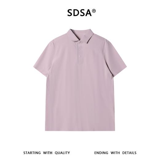 SDSA男装2026新款高贵轻奢老钱风透气亲肤polo领短袖T恤百搭上衣 商品图1