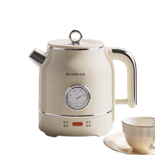 新款复古电热水壶家用304不锈钢带保温功能全自动智能烧水壶 商品图4