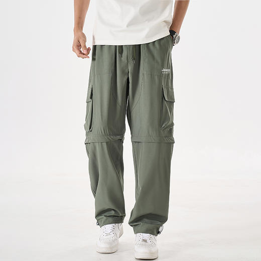 【专属】JEEP SPIRIT 【一裤两穿工装裤】可当短裤 可当长裤 可直筒 可束腿 夏季潮流宽松直筒阔腿休闲裤 商品图10