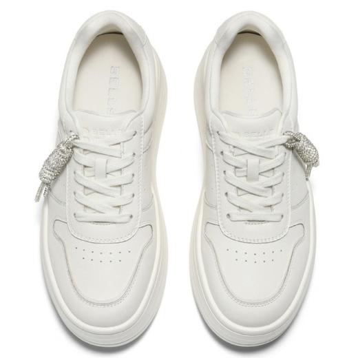 联域2楼Belle女鞋(新百购)百丽女鞋2026春季简约厚底小白鞋免系带面包鞋休闲板鞋F1V1 F1V1D 商品图0