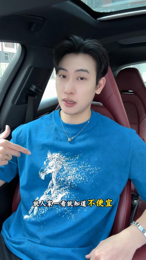 26T148SDSA男装2026新款高贵轻奢时尚简约扎染撞色战马印花圆领短袖T恤 商品图0