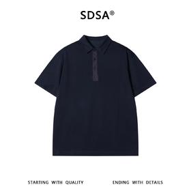 SDSA男装2026新款高贵轻奢老钱风松弛感宽松翻领短袖Polo衫百搭