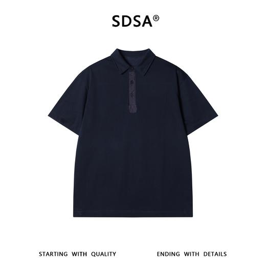 SDSA男装2026新款高贵轻奢老钱风松弛感宽松翻领短袖Polo衫百搭 商品图0