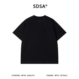 SDSA男装2026新款高贵轻奢韩系潮牌领口铆钉设计短袖T恤百搭宽松