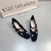【法式宫廷粗跟鞋法式水钻玛丽珍】女鞋春夏晚晚鞋温柔水钻一字扣瓢鞋船鞋 商品缩略图3