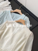 天猫同步【莱赛尔+棉】拉夏贝尔/La Chapelle气质感垂感舒适显瘦法式纯色V领上衣时尚排扣长袖衬衫 商品缩略图4