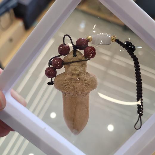 泰山非遗桃木钥匙扣手机链挂件招财平安福禄挂饰送朋友礼物旅游纪念品送朋友生日礼物 商品图0