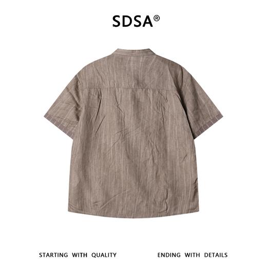 KDK-616SDSA男装2026新款高贵轻奢简约复古竖纹立领短袖衬衫百搭时尚上衣 商品图4