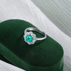 子佩集【晴漪流年】银S925戒指【PYR6032-XF】培育宝石祖母绿2601 商品缩略图0